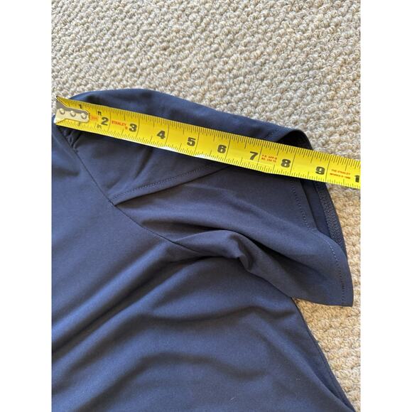 MICHAEL Michael Kors Women’s Navy Chain-Neck Flutter Sleeve Top (P/M) - Picture 8 of 8